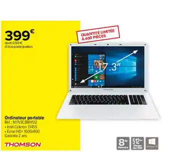 Carrefour Ordinateur Portable Thomson offre