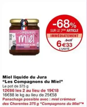 Miel liquide du Jura "Les Compagnons du Miel"