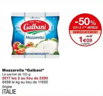 Monoprix Mozzarella "Galbani" offre