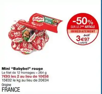 Monoprix Mini "Babybel" rouge offre