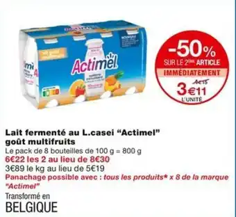 Monoprix Lait fermenté au L.casei “Actimel" goût multifruits offre