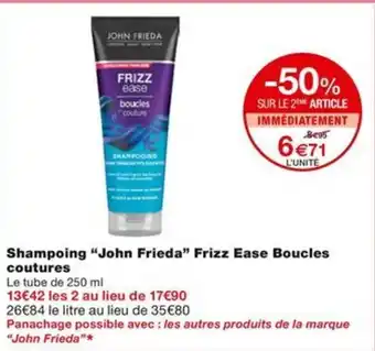 Monoprix Shampoing "John Frieda" Frizz Ease Boucles coutures offre