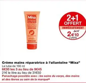 Monoprix Crème mains réparatrice à l'allantoïne "Mixa" Le tube de 100 ml offre