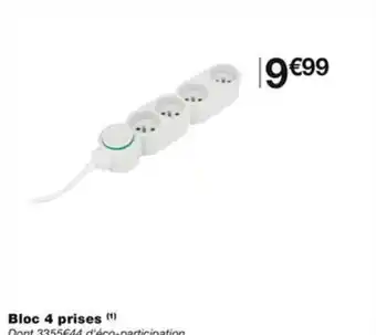 Monoprix Bloc 4 prises (¹) offre