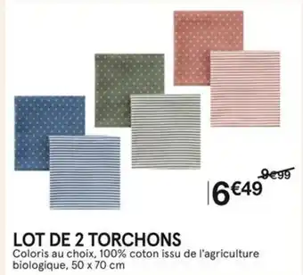 LOT DE 2 TORCHONS