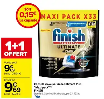 Carrefour Capsules lave-vaisselle Ultimate Plus "Maxi pack"(d) FINISH offre