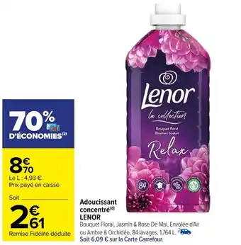 Carrefour Adoucissant concentré (d) LENOR offre