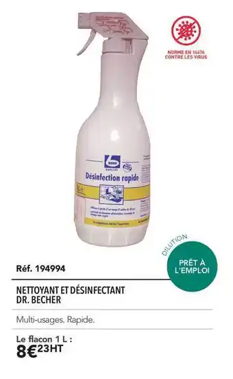 METRO Nettoyant Et Désinfectant Dr. Becher offre