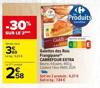 Carrefour Galettes des Rois Frangipane(n) CARREFOUR EXTRA offre