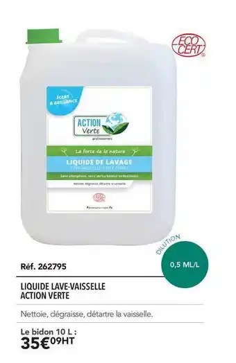 METRO Liquide Lave Vaisselle Action Verte offre