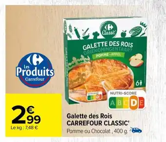 Carrefour Galette des Rois CARREFOUR CLASSIC' offre
