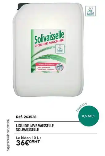 METRO Liquide Lave Vaisselle Solivaisselle offre