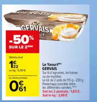 Carrefour Market Le Yaourt Gervais offre