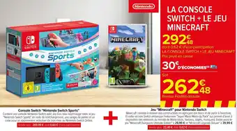 Carrefour Console Switch "Nintendo Switch Sports" offre