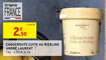 Intermarché CHOUCROUTE CUITE AU RIESLING ANDRÉ LAURENT offre
