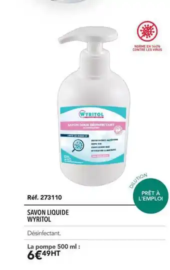 METRO Savon Liquide Wyritol offre