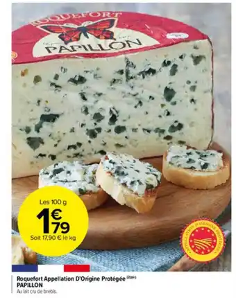Roquefort Appellation D'origine Protégée Papillon