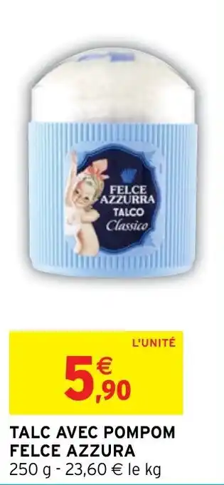 TALC AVEC POMPOM FELCE AZZURA