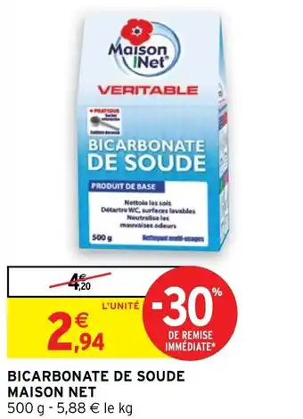 Intermarché BICARBONATE DE SOUDE MAISON NET offre