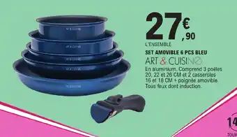 E.Leclerc SET AMOVIBLE 6 PCS BLEU offre
