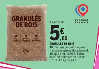 GRANULÉS DE BOIS