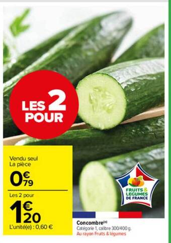 Carrefour Market Concombre offre