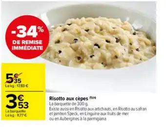 Carrefour Market Risotto Aux Cèpes offre