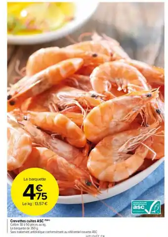 Carrefour Market Crevettes Cuites Asc offre