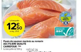 Carrefour Market Pavés De Saumon Marinés Au Romarin Asc Filière Qualité Carrefour offre