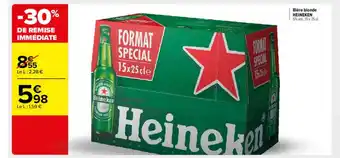 Carrefour Market Bière Blonde Heineken offre