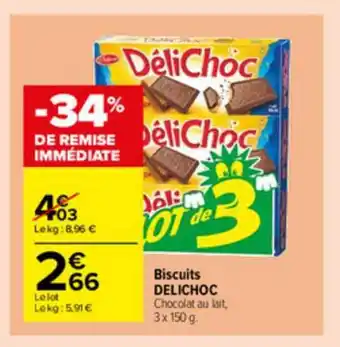 Carrefour Market Biscuits Délichoc offre