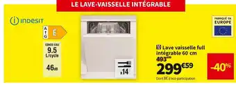 Conforama Indesit lave vaisselle full intégrable 60 cm d2ihl326 offre