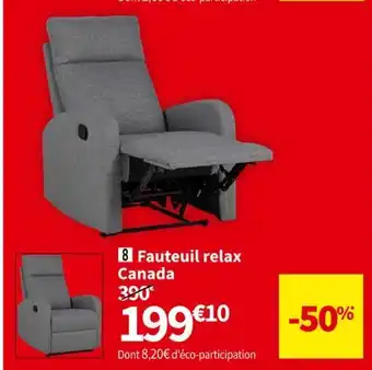 Conforama Fauteuil relax canada offre