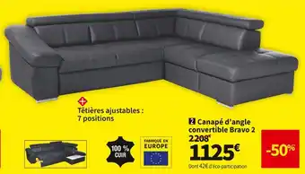 Conforama Canape d'angle convertible bravo 2 offre