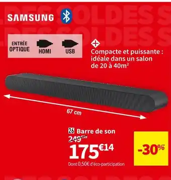 Conforama Samsung barre de son hw-s50b offre