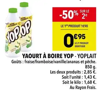 Supeco Yoplait yaourt à boire yop offre