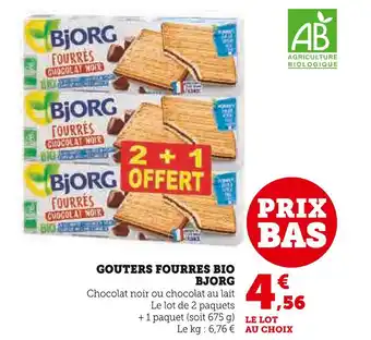 U Express Bjorg gouters fourres bio offre