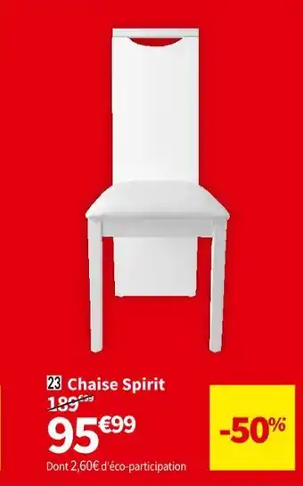 Conforama Chaise spirit offre