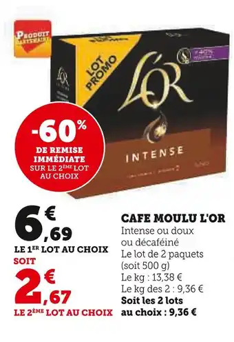 U Express L'or cafe moulu offre