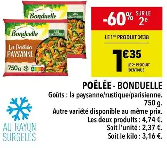 Supeco Bonduelle poêlée offre