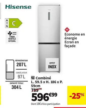 Conforama Hisense réf. combiné rb390n4bcc offre