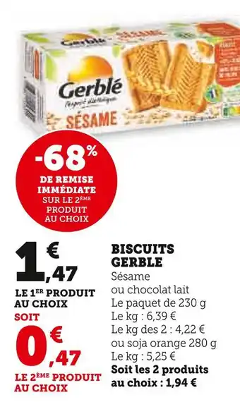 Super U Gerble biscuits offre
