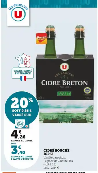 Super U U cidre bouche igp offre