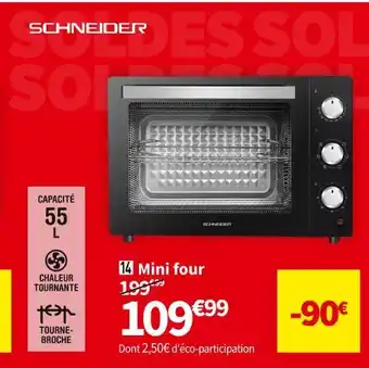 Conforama Schneider mini four sceo2355mfb offre
