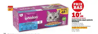 U Express Whiskas repas pour chat adulte offre