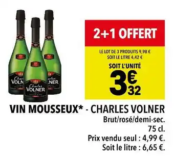 Supeco Charles volner vin mousseux offre