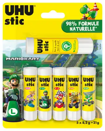Carrefour Uhu lot de 6 bâtons de colle blanche offre