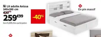 Conforama Lit adulte 140x190 cm anissa offre