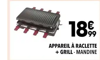 Supeco Mandine appareil à raclette + grill offre