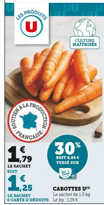 Super U U carottes offre